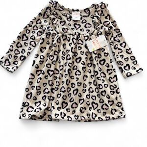 NWT Jumping Beans Baby Girl Leopard Heart Dress Size 18 Months
